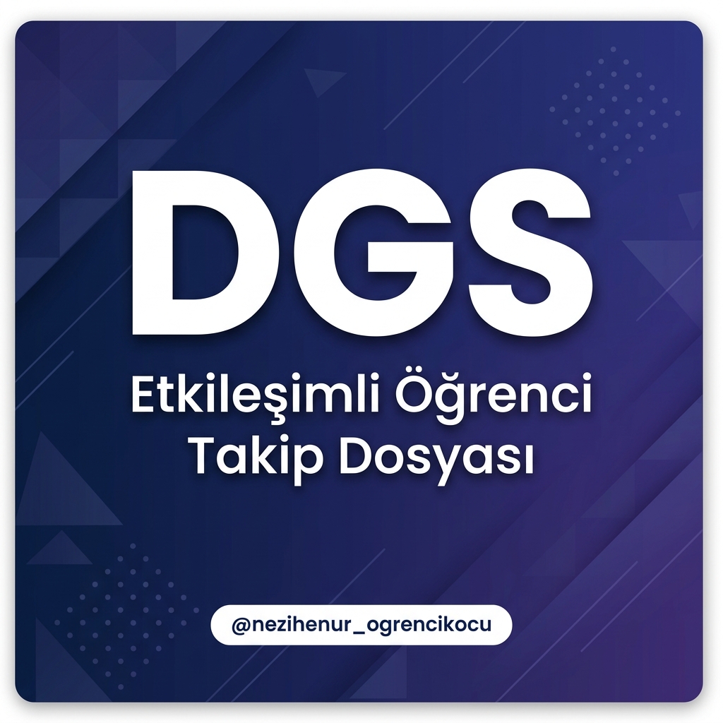 DGS Bireysel Etkileşimli Öğrenci Takip Dosyası