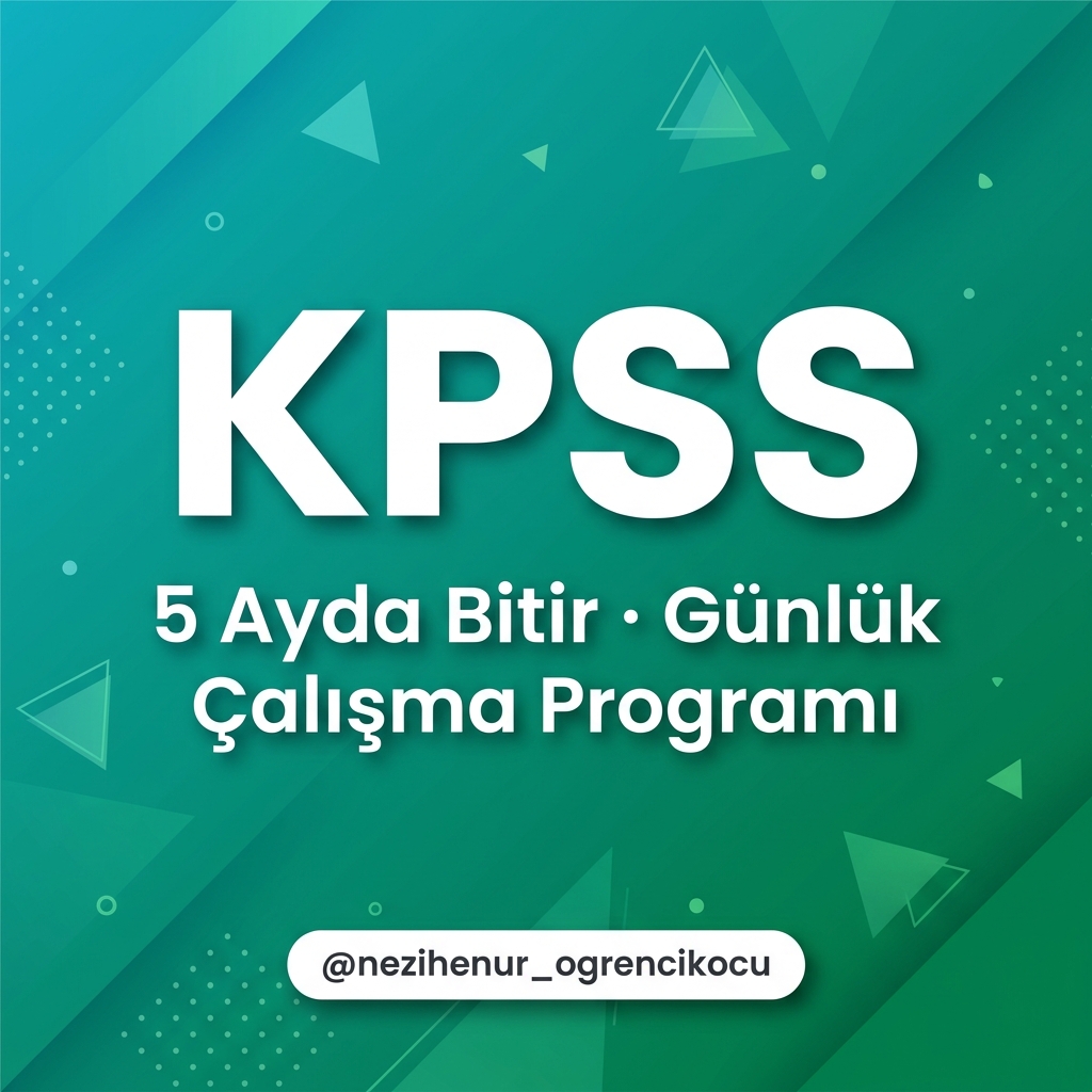 5 Ayda KPSS'yi Bitir: Günlük Çalışma Programı