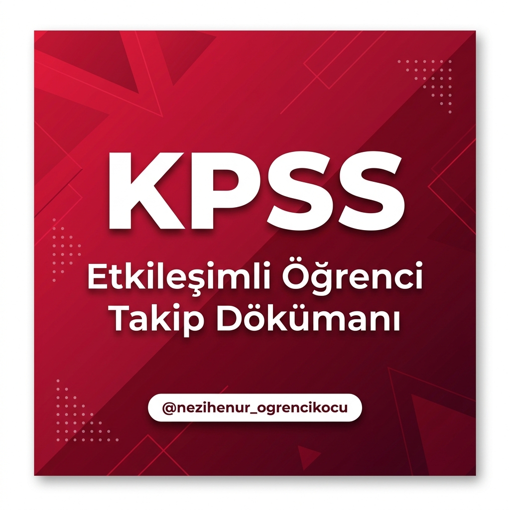 KPSS Bireysel Etkileşimli Öğrenci Takip Dokümanları